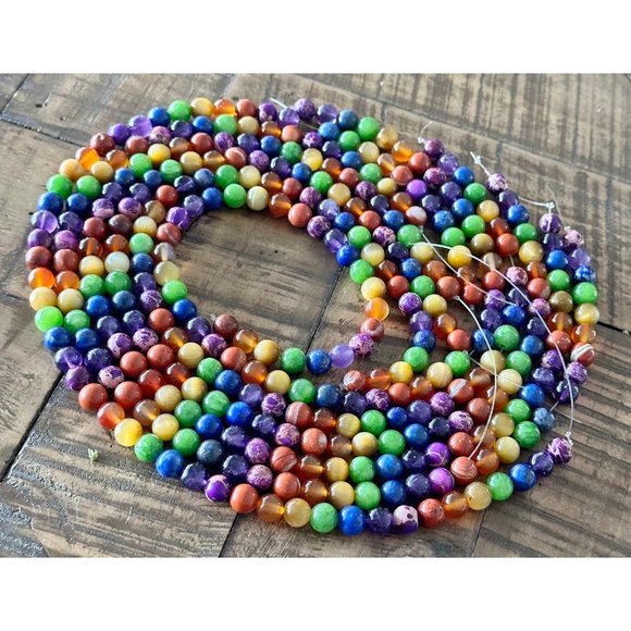 Lava Rock Chakra Bead Strand Bundle Set - Picture 4 of 7